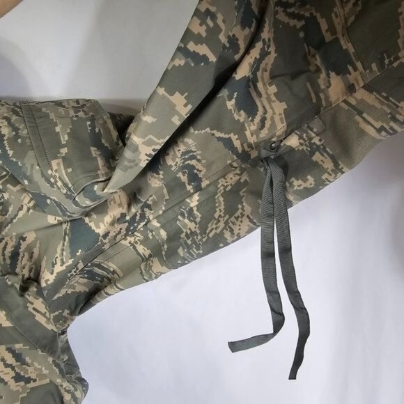 USAF Tiger Stripe Mens Rainsuit Parka Sz M Camouflage Outdoor Cargo Gorpcore - Picture 4 of 12